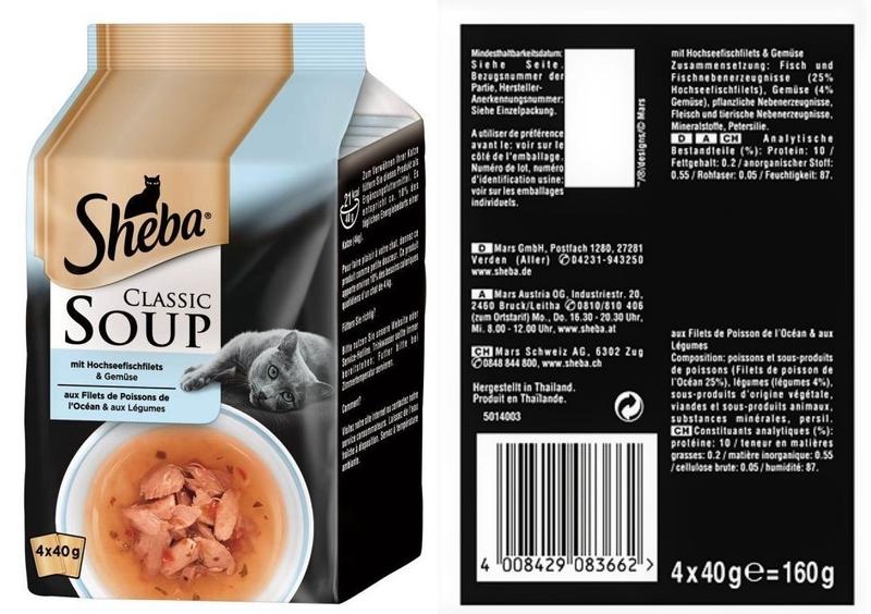 🐱 Analyse et infos sur Sheba Classic Soup Filets de thon (pâtée