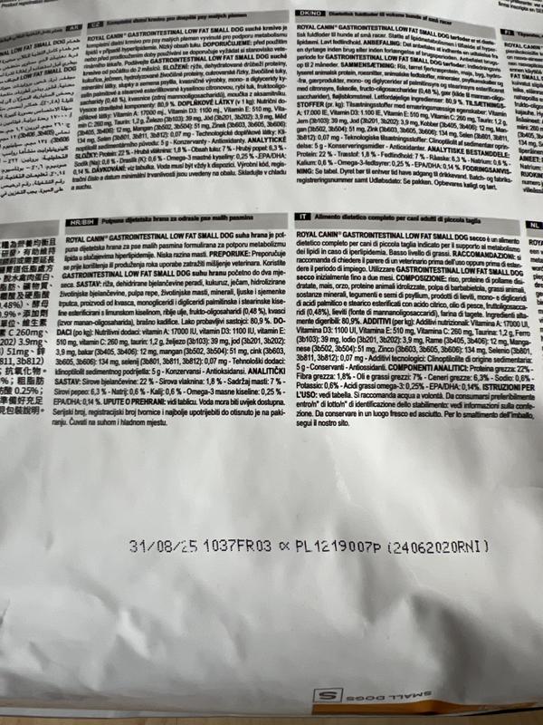 ROYAL CANIN Veterinary Gastrointestinal Low Fat Small Dogs 8 kg