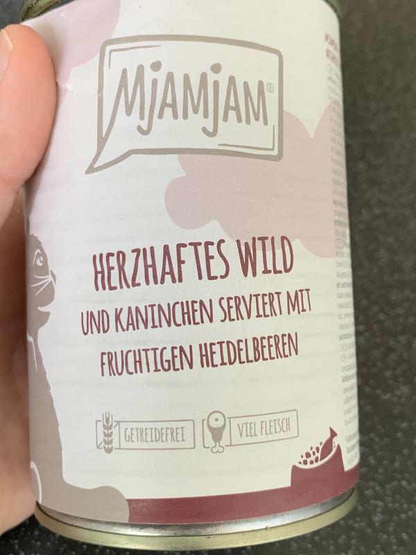 MjAMjAM Premium Katzenfutter Mixpaket II – 12 X 125 G, Getreidefrei Mit Wild, Pute & Ente, Hoher Fleischanteil