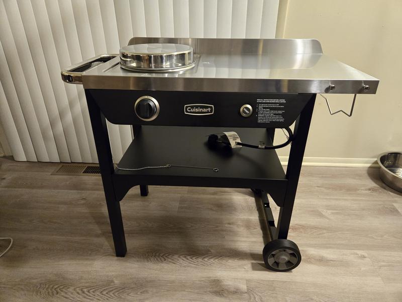 Wok station freshly put together out of the box prior to hook up to propane and use