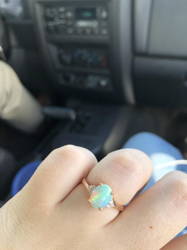 Blue opal sale rings kay jewelers