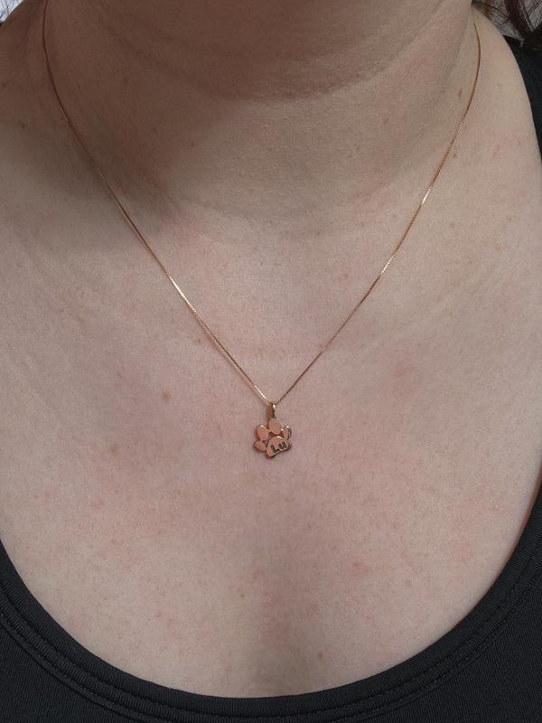 Box Chain Necklace Solid 14K Rose Gold 18