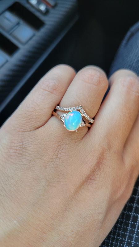 Blue opal rings deals kay jewelers