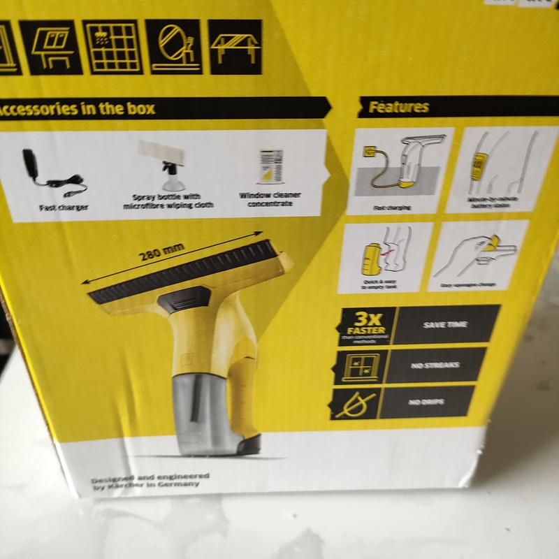 Karcher nettoyeur de vitres WV6 Plus Jaune : : Bricolage