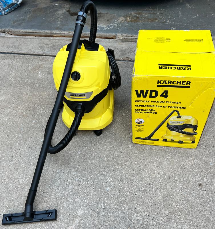 Kärcher - WD 4 Multi-Purpose Wet-Dry Vacuum Cleaner - 5.3 Gallon - With  Attachments, Space-Saving Design - 1100W - 2022 Edition,Yellow