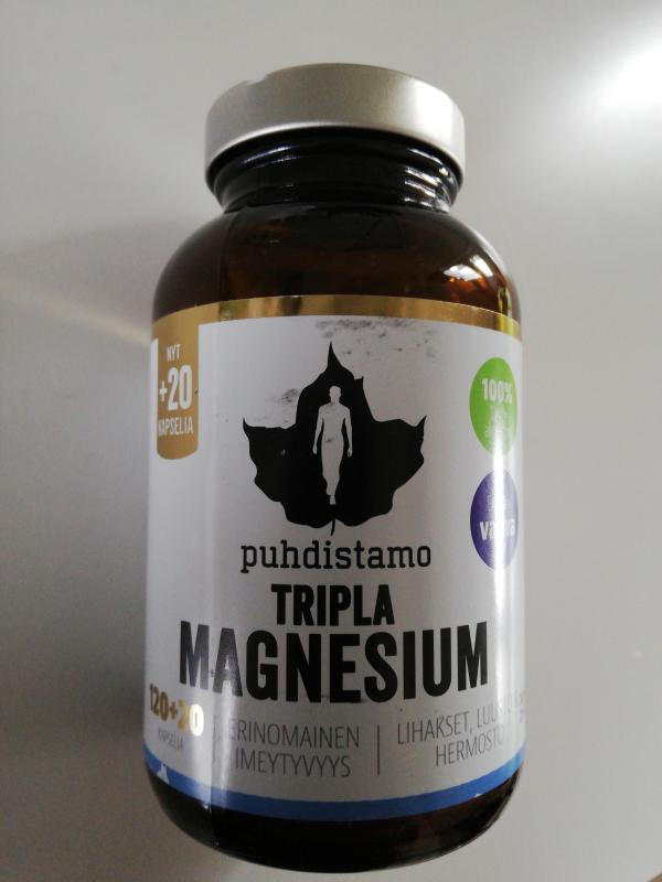 Puhdistamo Tripla Magnesium 120+20 kaps. ravintolisä   verkkokauppa