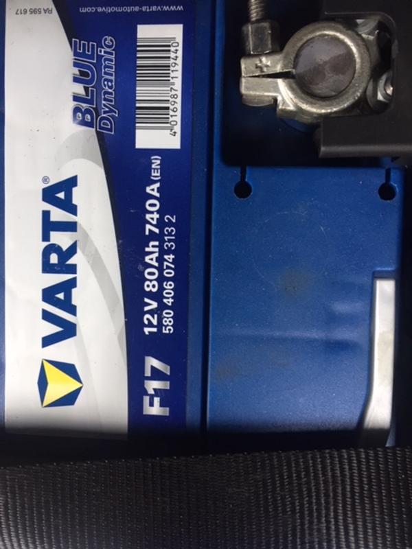 VARTA F17 Blue Dynamic 80Ah Autobatterie 12V 740A Starter Batterie +Rechts  4016987119440