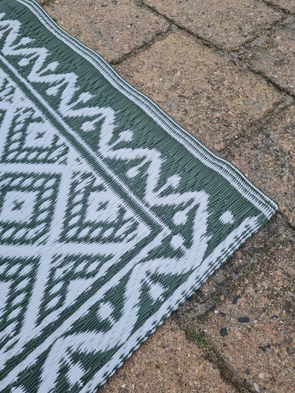 Vloerkleed Ibiza Buitenkleed Dubbelzijdig Waterdicht Navy Wit