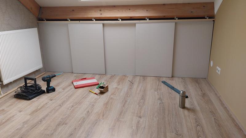 4 stuks wielen voor schuifdeuren, met M6-schroefdraad, stille wieltjes, schuifdeur met 4 wielen, loopwielen, schuifdeur, kogellagers, loopwagen, schuifdeur van zinklegering, voor 20 mm loopprofiel
