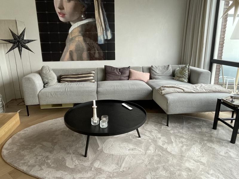 Everly C-Vormige Bijzettafel, Zwart | Vivense België