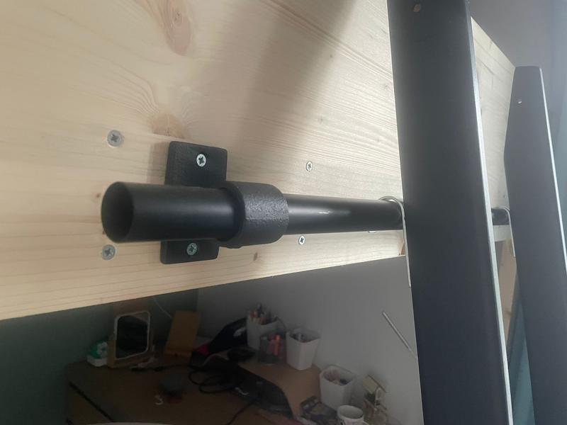 4 stuks gordijnroede houder, gordijnstanghouder, zwarte gordijnroede, roestvrijstalen gordijnstanghouder, 6 schroeven en 6 uitbreidingsschroeven, ophangstangen voor installatie op het plafond