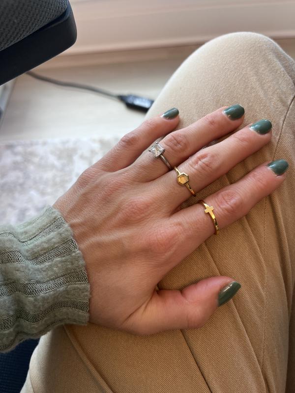 Davie 18k Gold Vermeil Band Ring in White Kyocera Opal | Kendra Scott
