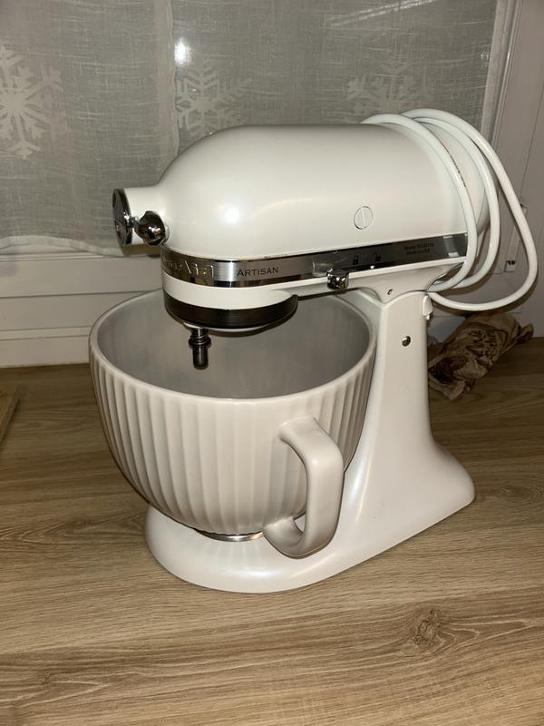 KitchenAid Ciotola In Ceramica 5 Litri Per Mixer – Adatta A Testa Inclinabile, Adatta A Forno E Microonde, Colore Nero