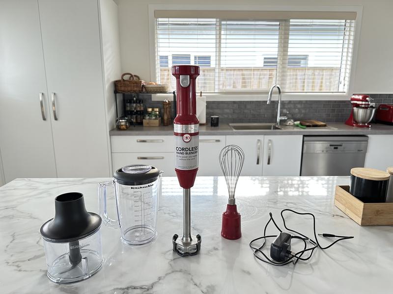 KitchenAid Cordless Variable Speed Hand Blender in Empire Red