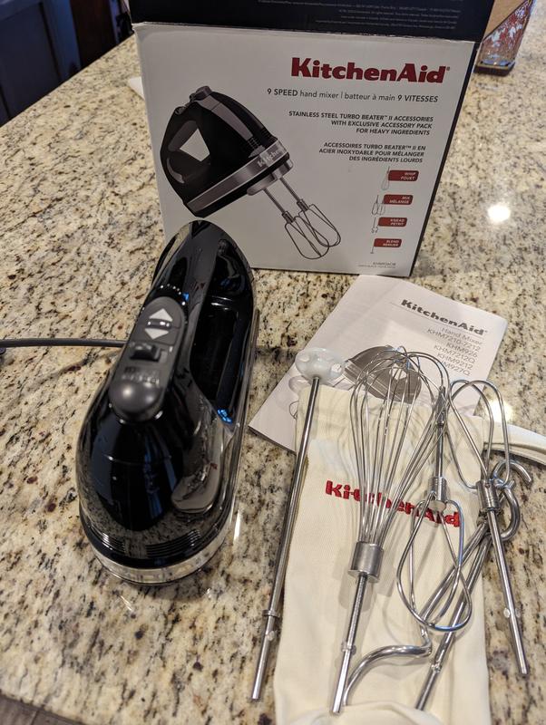 KitchenAid KHM926 9-Speed Digital Hand Mixer with Turbo Beater II  Accessories