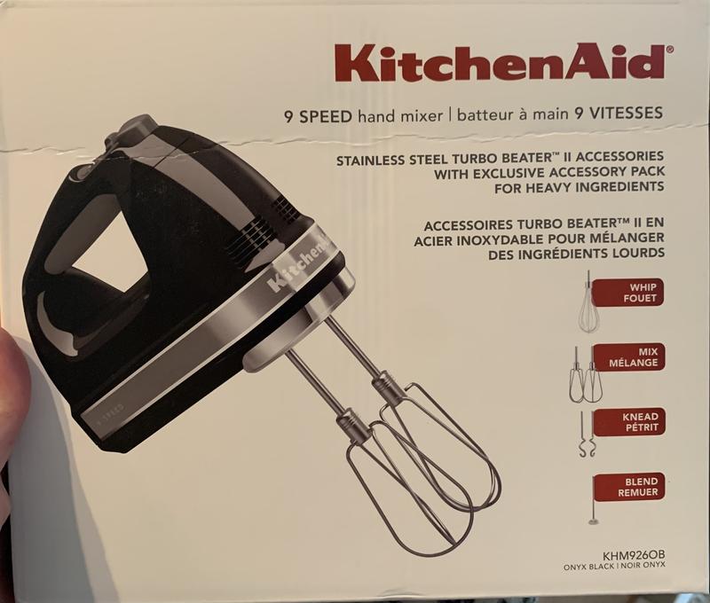 KitchenAid KHM926 9-Speed Hand Mixer - Onyx Black