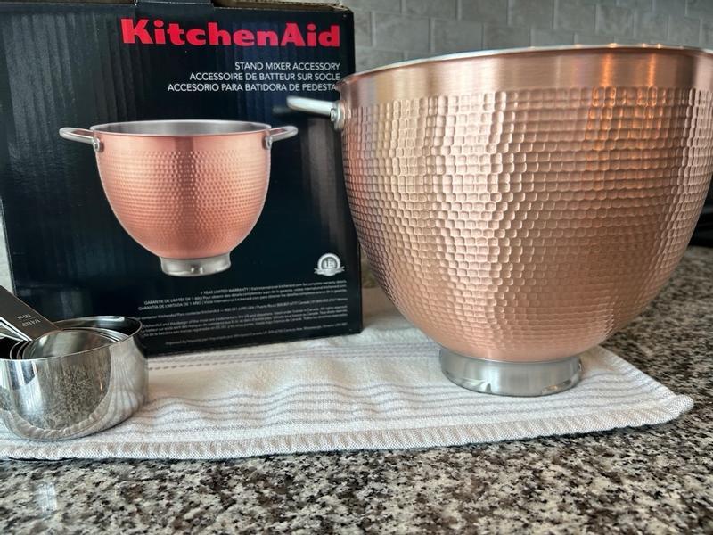 Kitty Professional Bol Mélangeur En Acier Inoxydable Compatible KitchenAid 4,3L Et 4,8L - Avec Mesures Et Poignée Anti-Dérapante Arc-en-Ciel