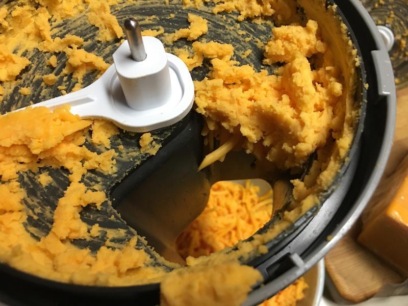 Clumping chees in the chute