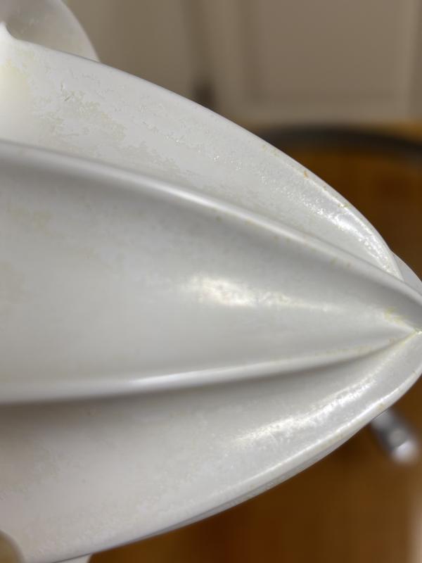 Plastic peeling and pitting plastic