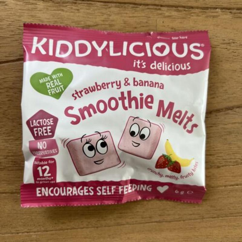Kiddylicious Smoothie Melts, Strawberry & Banana, Infant Snack, 12months+  6g, Sweets