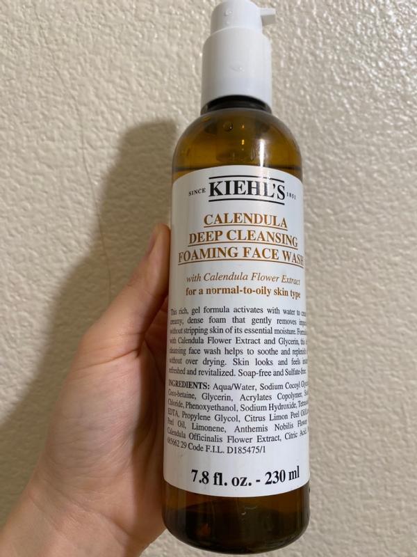 Kiehl's calendula deep cleansing deals foaming face wash