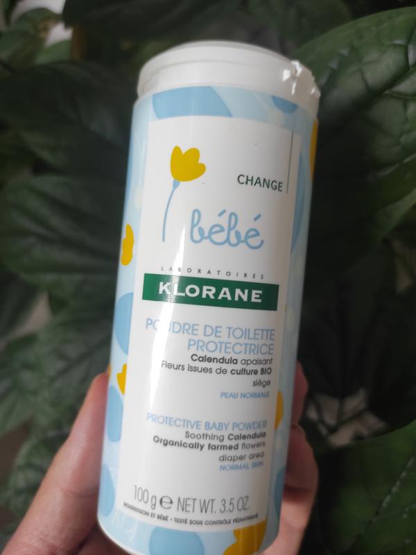 Klorane - Bébé - Poudre de toilette protectrice au Calendula apaisant -  Peau normale 100 g