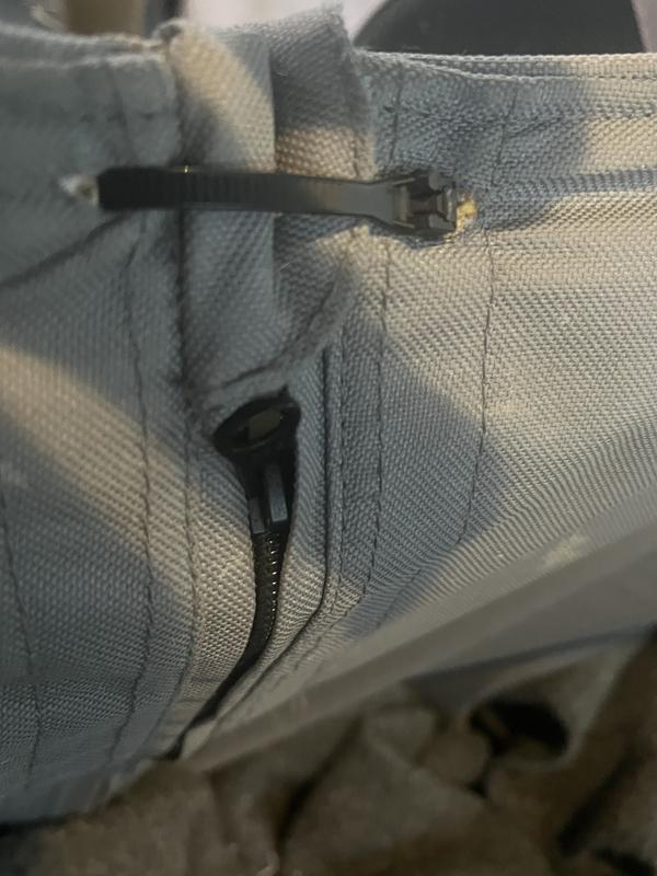 Zipper wouldn’t stay up.