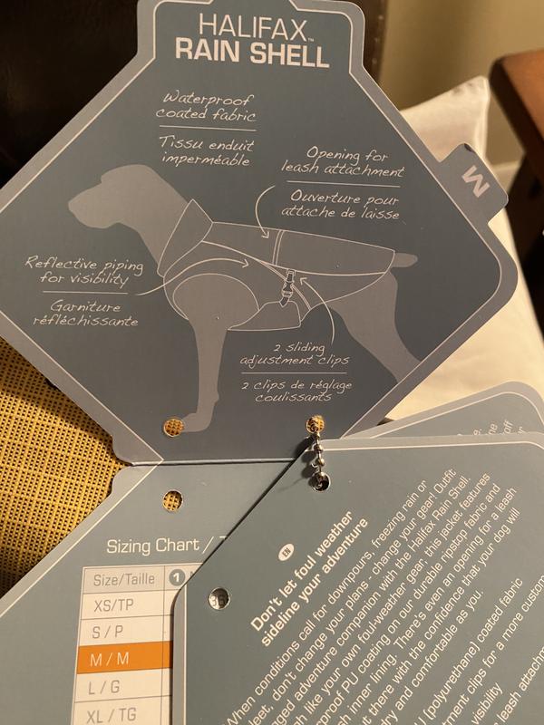 Instructions on how to use Rain Shell with a leash.