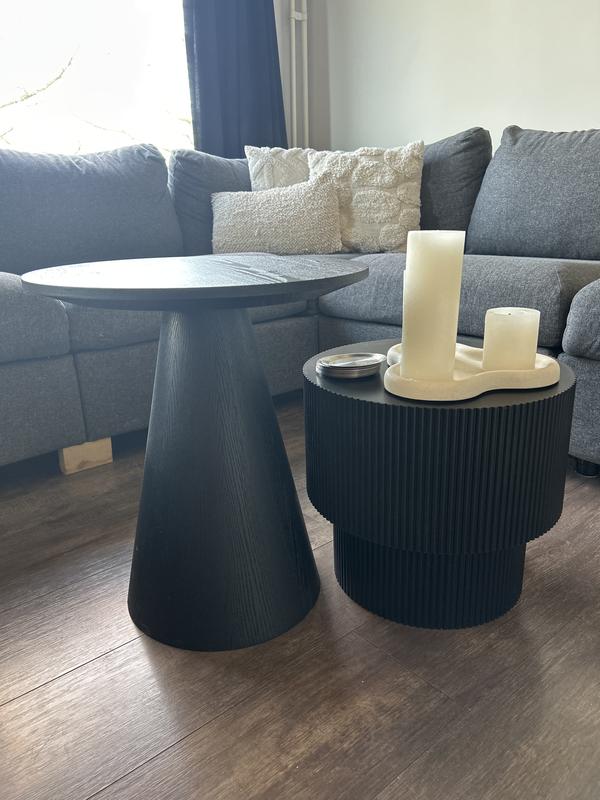 SIGN Side table IBIZA polypropylene black 70 x 36 cm