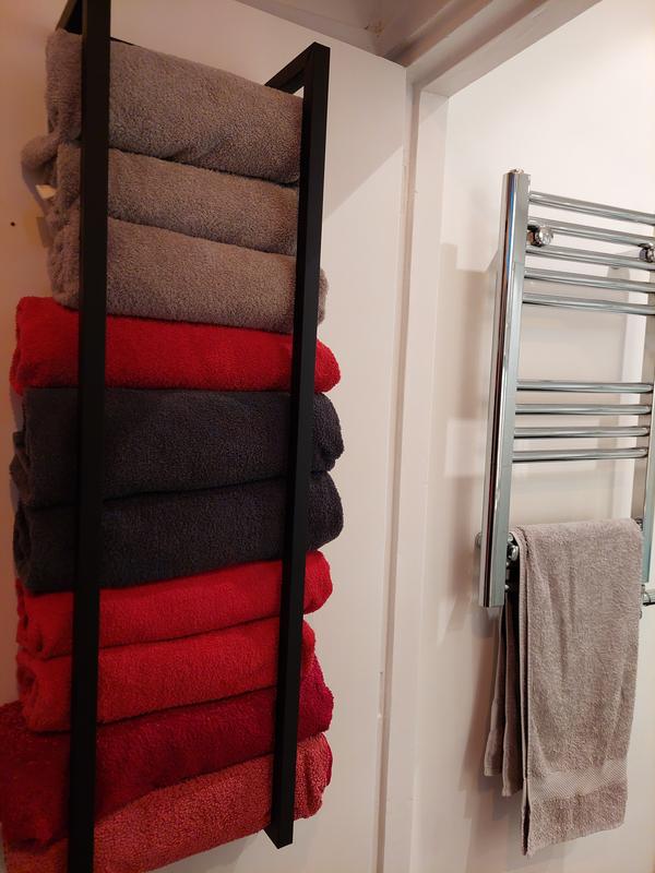 klein huiswerk spijsvertering Handdoekenrek Wand Zwart | Kwantum