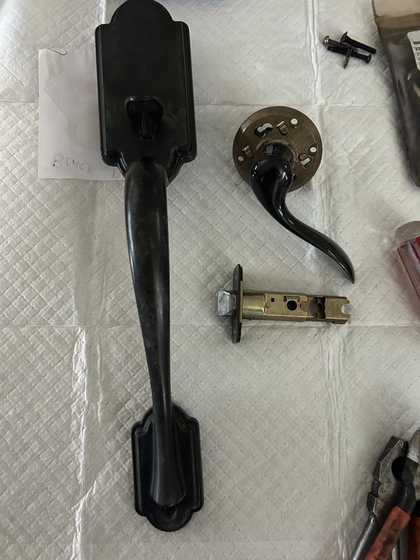 Satin Nickel Arlington Handle (Exterior Only) | Kwikset