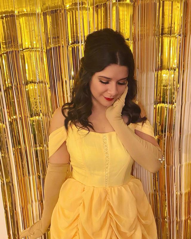 Her Universe Disney Beauty And The Beast Belle Princess Cold Shoulder Dress  | Hot Topic