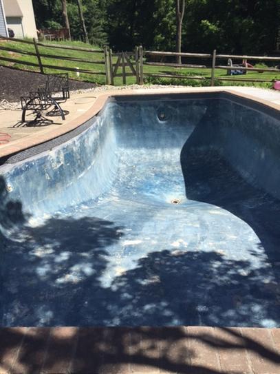 dark blue swimming pool paint