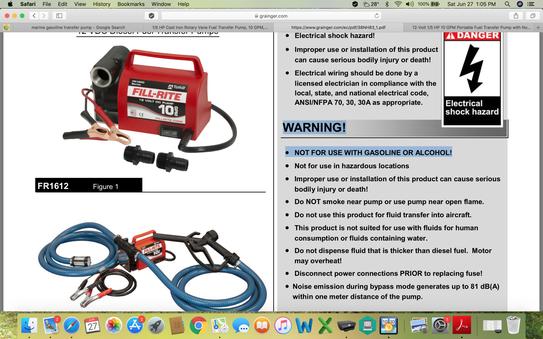 FILL-RITE 12-Volt 1/5 HP 10 GPM Portable Fuel Transfer Pump with No ...