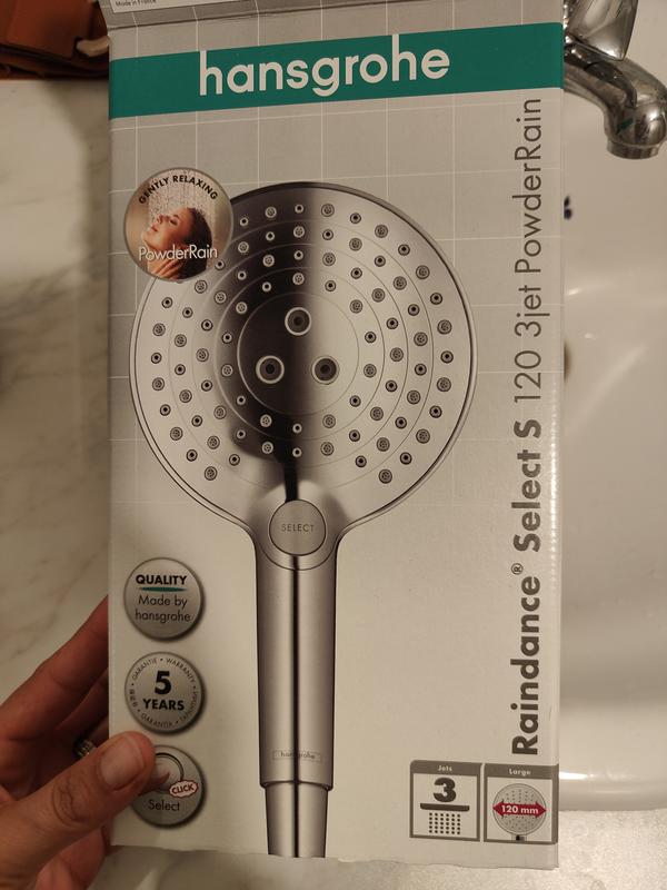 hansgrohe Douchettes à main: Raindance Select S, 3 types de jets, N°  article 26014000