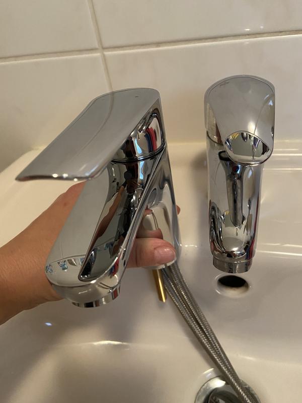 Mitigeur de baignoire avec support de douche en laiton chromé Piralla