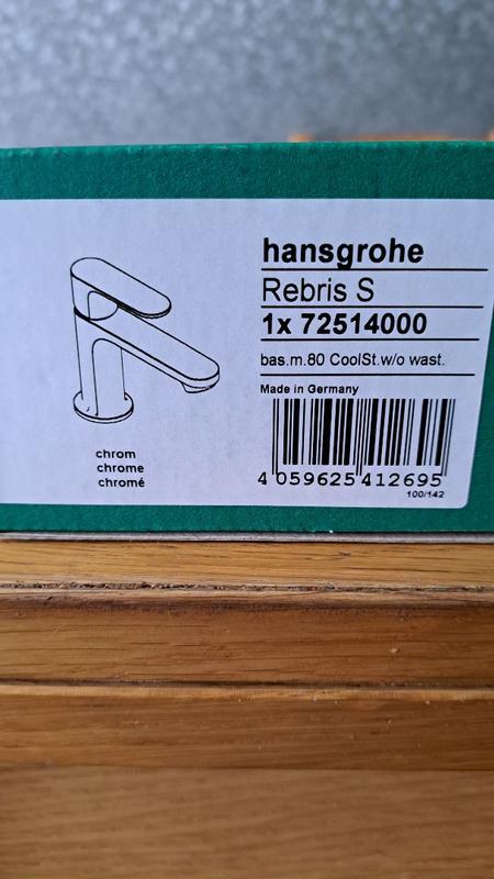 hansgrohe Washbasin mixers: Rebris S, Single lever basin mixer 80 CoolStart  without waste set, Item No. 72514000