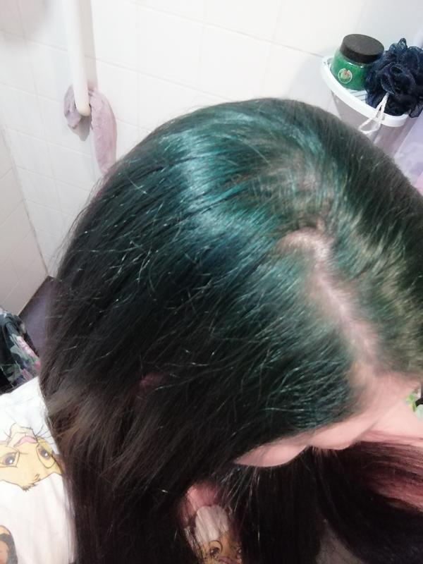 This is my current hair color splat midnight jade. Once it fades I want to  do splat neon green. Should I use head and shoulders to strip most of the  green out