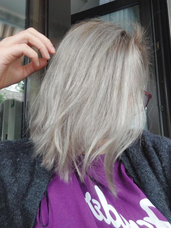 トップス silver hair Silver Grey Human Hair Closure Body Wave Wig - Grey Colored