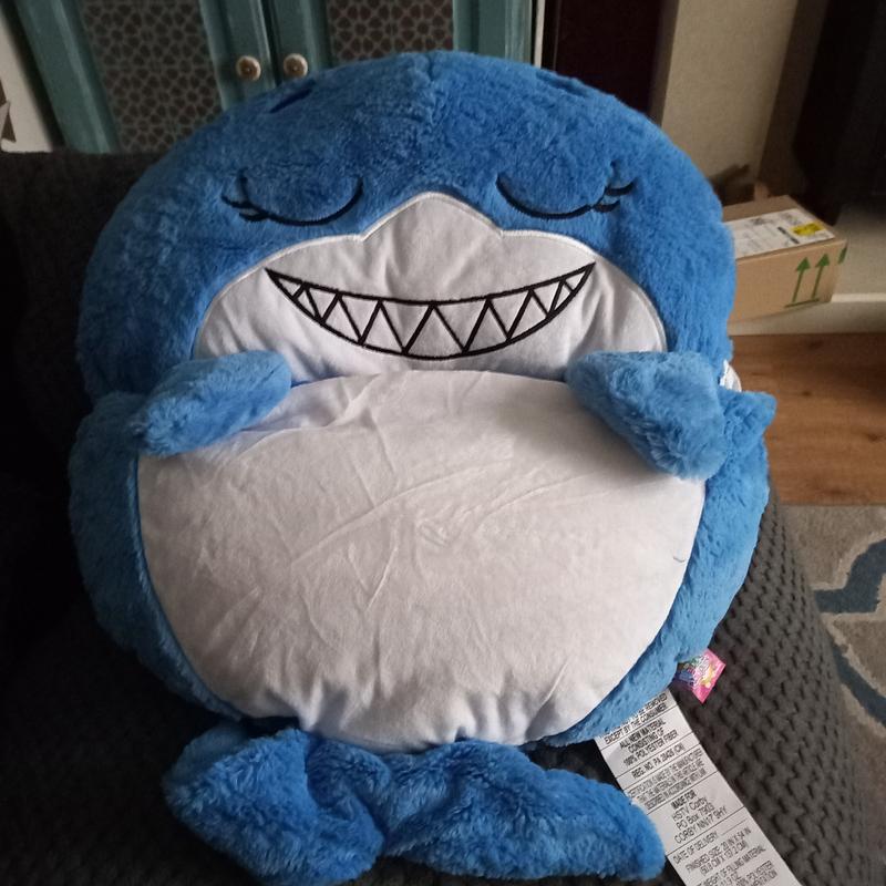 Happy Nappers blue shark sleeping bag plush, size M-1313081