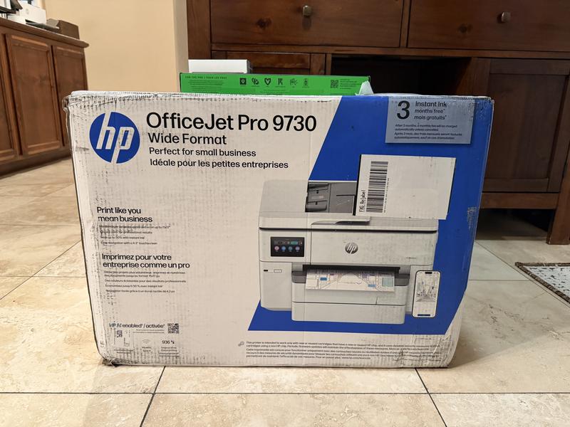 HP OfficeJet Pro 9730 Wide Format All-in-One Printer includes 5