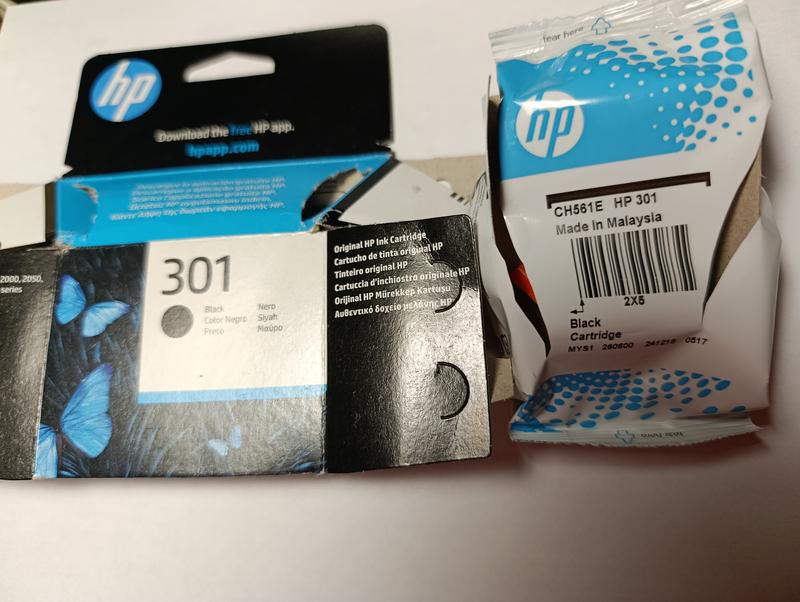 Cartuccia Hp CH561EE CH563EE Cartucce Originali HP 301 Nero E Colore - Compatibili Con Deskjet 1000, 1010, 2000, Nuove Mai Usate Cartuccia Hp 301xl Ch561ee - Foto 3