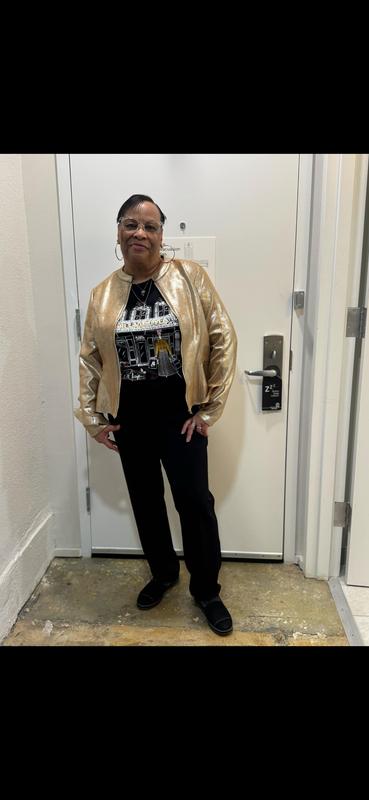 C Wonder by Christian Siriano Metallic Knit Ruffle Jacket C Wonder by Christian Siriano Metallic Knit Ruffle Jacket