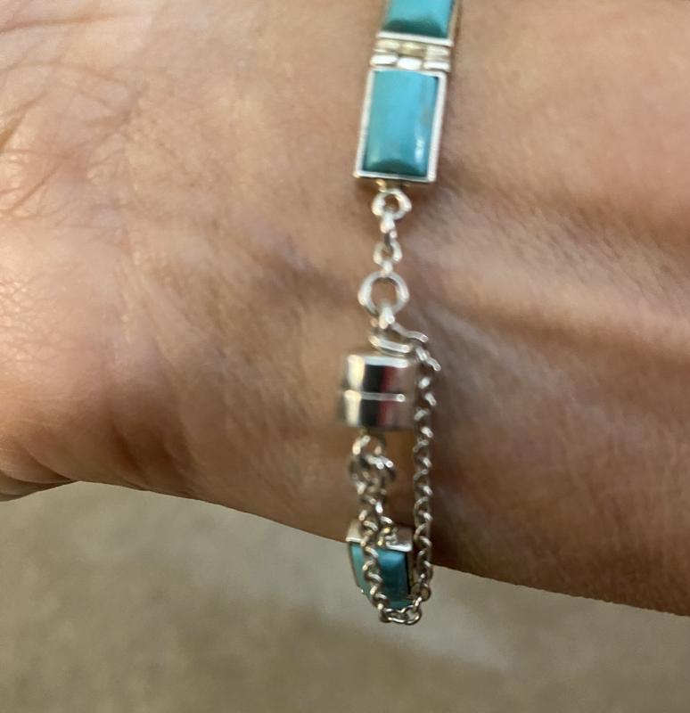 ☆☆【redline】ENTRELACET ブレスレット TURQUOISE Jay King Chilean Turquoise Line Bracelet with Magnetic Clasp