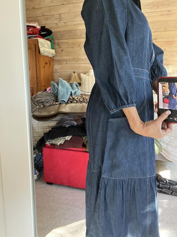 Tower Hill by Christie Brinkley Belted Denim Midi Dress | HSN