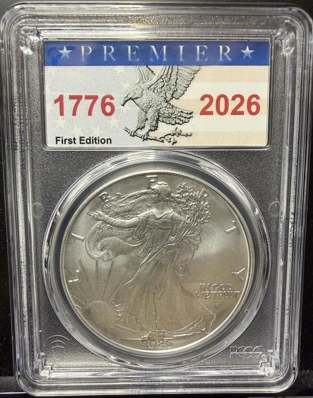 26 MS70 PCGS 1st Edition 1 of 5000 Silver Eagle 40th Anniversary