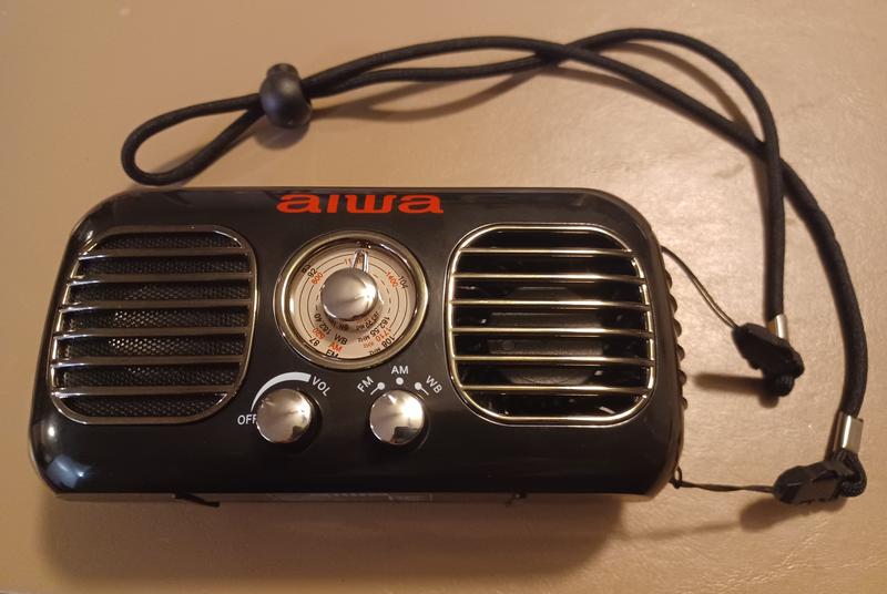 AIWA Retro Handy Mate AM/FM Radio w/Solar Charging, Fan