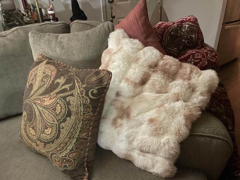 クッション・座布団 Faux Fur Pillow Amazon.com: Cheer Collection
