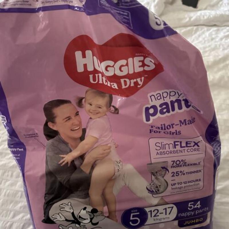 Huggies Ultra Dry Nappy Pants Girls Size 6 Junior (15kg+) - 24