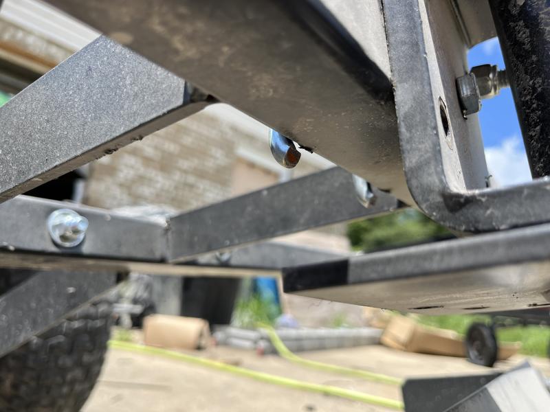 Underneath the u-bolts